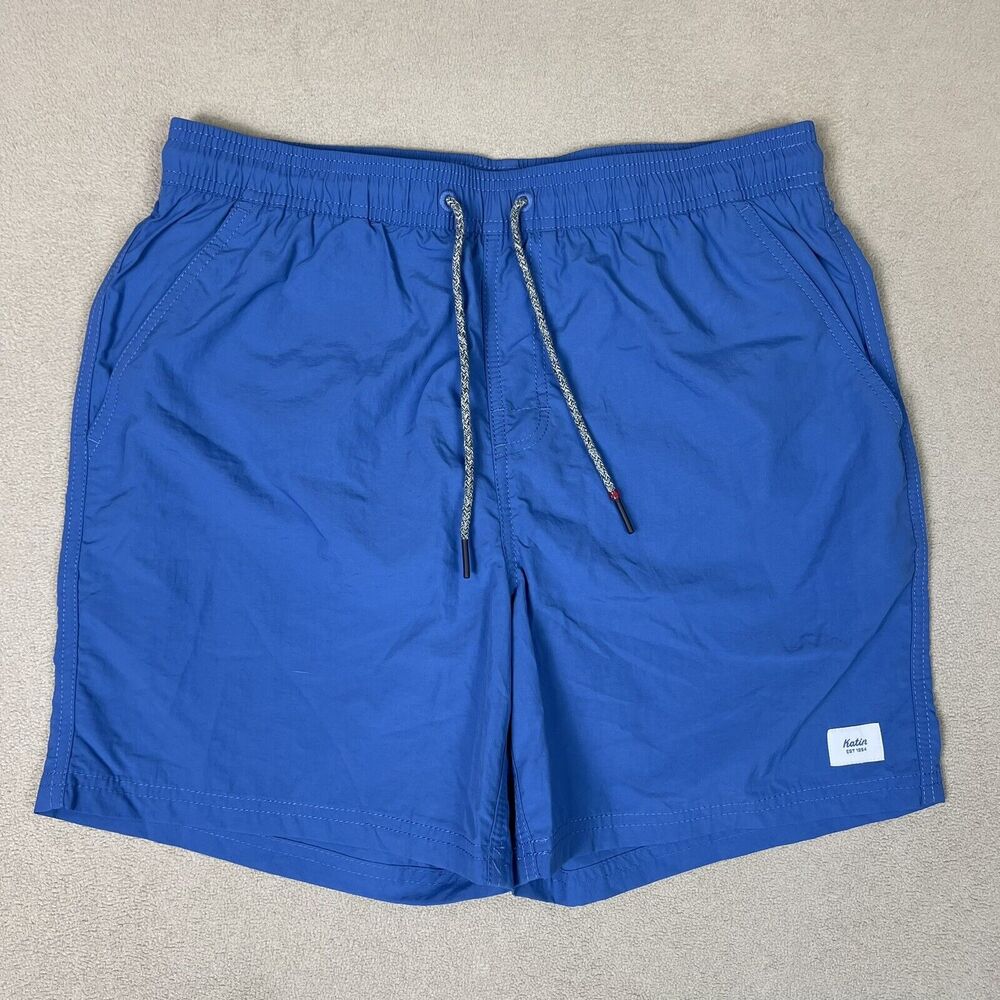 Katin Shorts Mens Small Blue Short Chino Logo Golfing Casual Adult